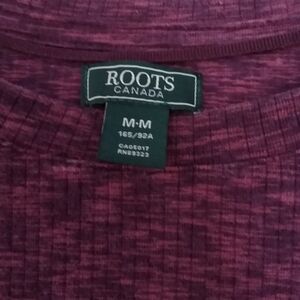 Roots Long Sleeve Ribbed Tee Size M